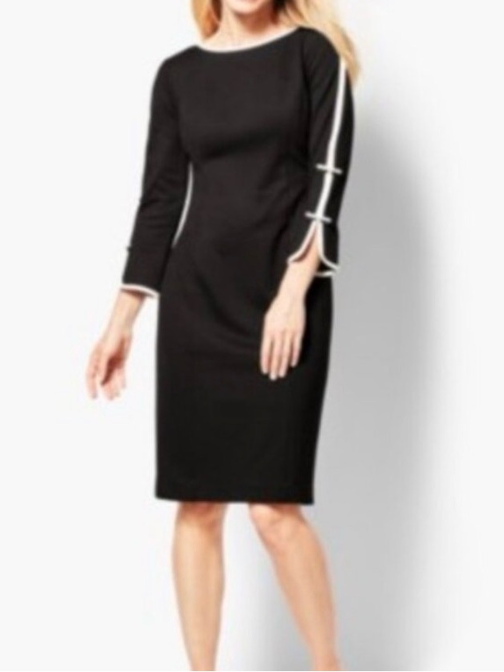 Talbots Bow-Sleeve Refined
Ponte Sheath Dress